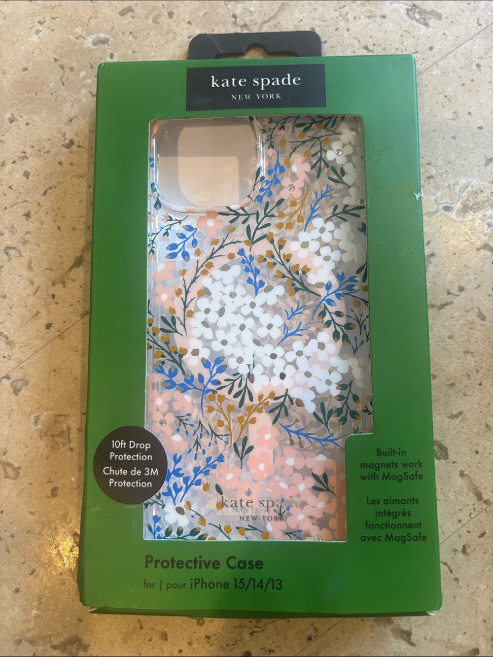 NEW kate spade Floral MagSafe iPhone Case - Pink, White, Blue